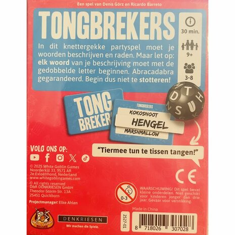 Tongbrekers &ndash; Hilarisch partyspel met taal en snelheid | White Goblin Games