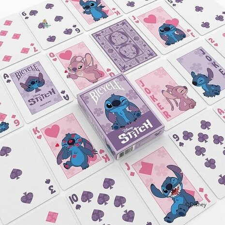 Bicycle Disney Stitch Purple &ndash; Speelkaarten &ndash; Bicycle