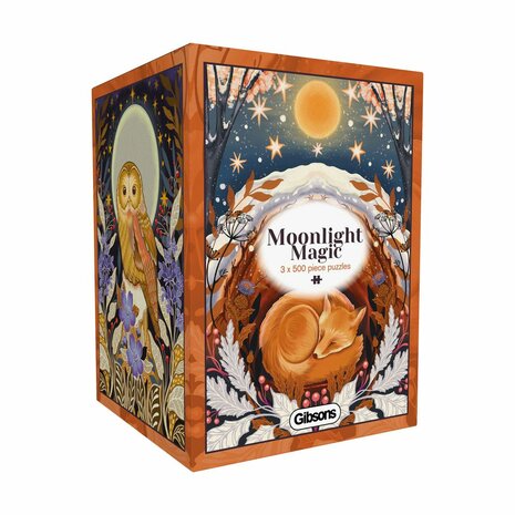 Moonlight Magic (3 x 500 Stuks) &ndash; Legpuzzelset &ndash; Gibsons