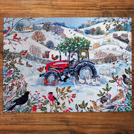 Festive Farm 1000 stukjes &ndash; Gibsons kerstpuzzel