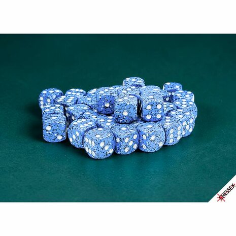 Speckled Ocean Stone D6 12mm 36 stuks &ndash; Chessex dobbelstenset