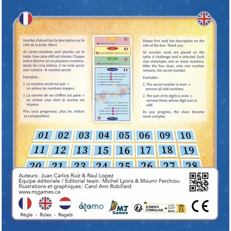 Secret Numbers &ndash; Kaartspel &ndash; MJ Games
