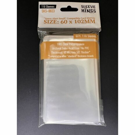 Space Alert Compatible Sleeves 60x102mm &ndash; Kaarthoezen &ndash; Sleeve Kings