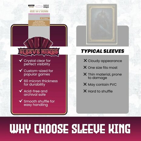 Space Alert Compatible Sleeves 60x102mm &ndash; Kaarthoezen &ndash; Sleeve Kings