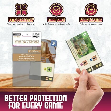 Space Alert Compatible Sleeves 60x102mm &ndash; Kaarthoezen &ndash; Sleeve Kings