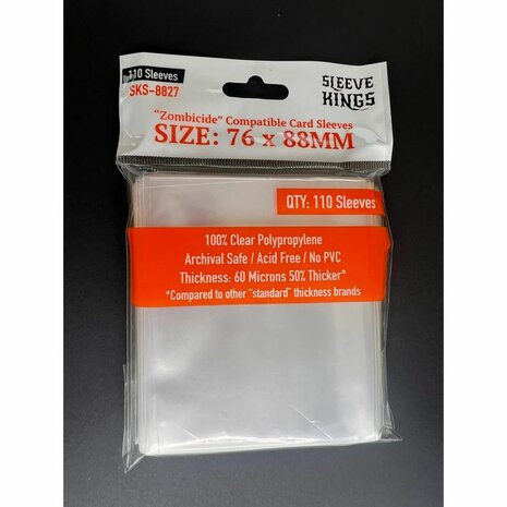 Zombicide Compatible Sleeves 8827 (76x88mm) &ndash; Kaarthoezen &ndash; Sleeve Kings