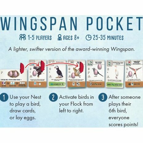 Wingspan Pocket &ndash; Bordspel &ndash; Stonemaier Games
