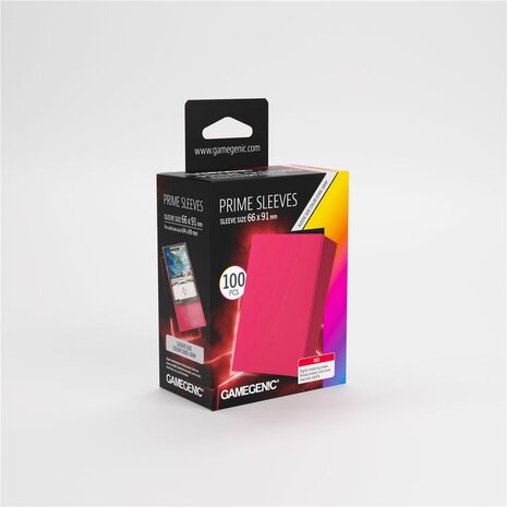 Gamegenic Prime Sleeves Red 66&times;91 &ndash; Kaarthoezen &ndash; Gamegenic