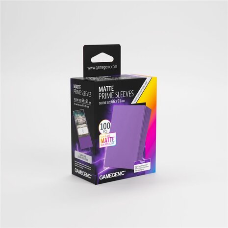 Gamegenic Matte Prime Sleeves Purple 66&times;91 &ndash; Kaarthoezen &ndash; Gamegenic