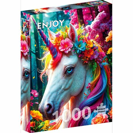 Floral Unicorn (1000) &ndash; Legpuzzel &ndash; Enjoy