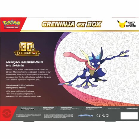 30th Celebration - Greninja ex Box &ndash; Collection Box &ndash; Pok&eacute;mon