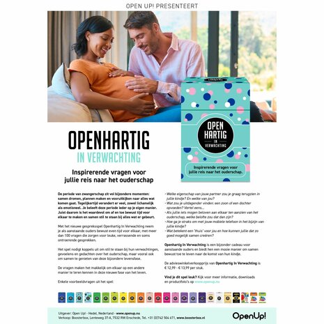 Openhartig: In Verwachting &ndash; Vraagkaartspel &ndash; Open Up!