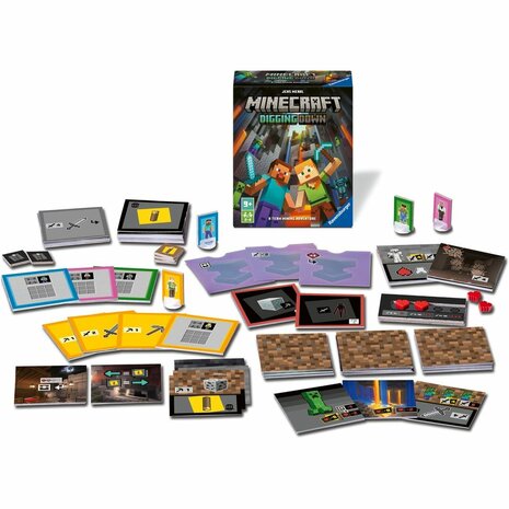 Minecraft: Digging Down &ndash; Co&ouml;peratief kaartspel &ndash; Ravensburger