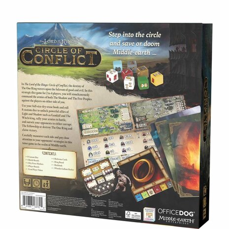 The Lord of the Rings: Circle of Conflict &ndash; Strategisch dobbelspel &ndash; Office Dog
