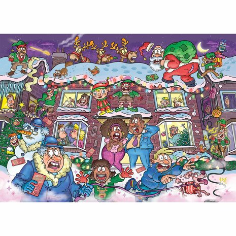 Wasgij Christmas 22 &ndash; Niet zo'n stille nacht! &ndash; Legpuzzelset 2x1000 &ndash; Jumbo