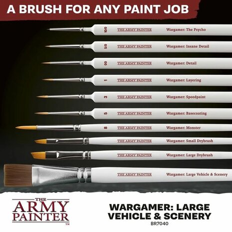 Wargamer Brush: Large Vehicle & Scenery &ndash; Terrein- en voertuigpenseel &ndash; The Army Painter
