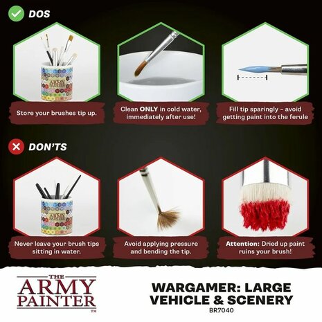 Wargamer Brush: Large Vehicle & Scenery &ndash; Terrein- en voertuigpenseel &ndash; The Army Painter