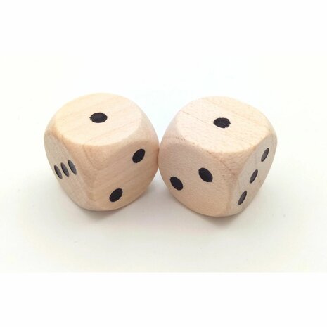 1 - 2 - 3 Dobbelsteen D6 (16 mm) &ndash; (1 STUK) Cijferdobbelsteen &ndash; Spielematerial