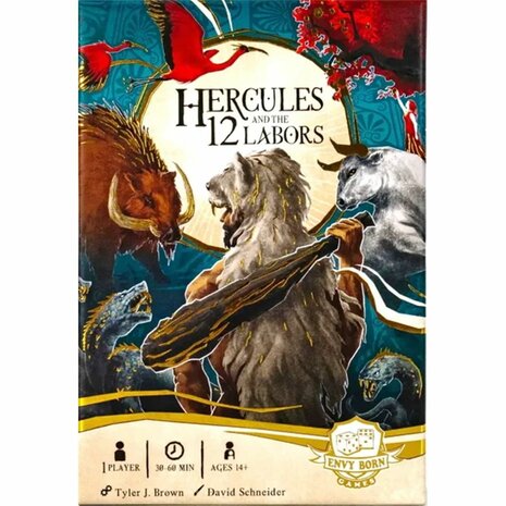 Hercules And The 12 Labours &ndash; Solo kaart- en dobbelspel &ndash; Envy Born Games