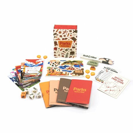 Parks: Roll & Hike &ndash; Roll-and-write-dobbelspel &ndash; Keymaster Games