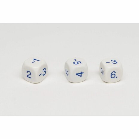 Reken Dobbelsteen Plus Minus Dice Even D6 (15 mm) &ndash; (1 STUK) Rekendobbelsteen &ndash; Spielematerial