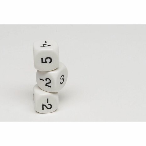Reken Dobbelsteen Plus Minus Dice Odd D6 (15 mm) &ndash; (1 STUK) Rekendobbelsteen &ndash; Spielematerial