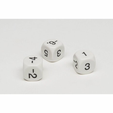 Reken Dobbelsteen Plus Minus Dice Odd D6 (15 mm) &ndash; (1 STUK) Rekendobbelsteen &ndash; Spielematerial
