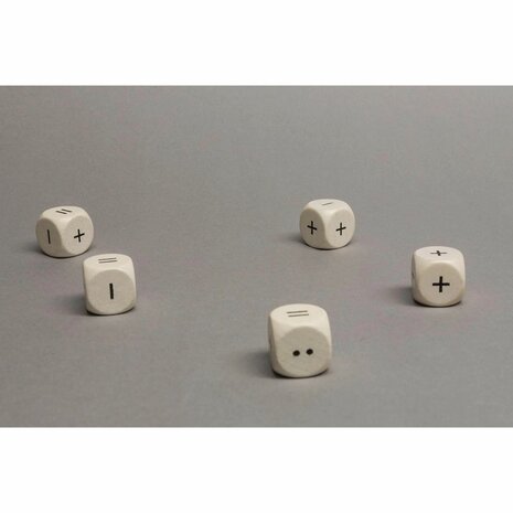 Reken Dobbelsteen Operators D6 (18 mm) &ndash; (1 STUK) Rekentekendobbelsteen &ndash; Spielematerial
