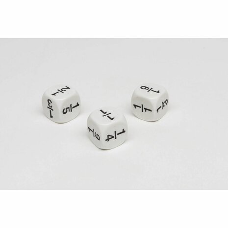 Reken Dobbelsteen Breuken D6 (15 mm) &ndash; (1 STUK) Breukendobbelsteen &ndash; Spielematerial