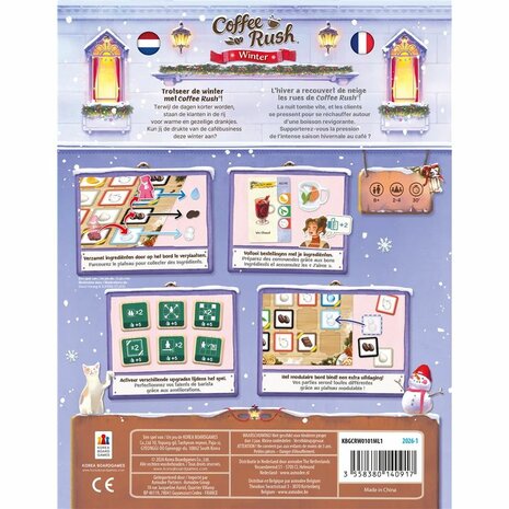 Coffee Rush: Winter (NL/FR) &ndash; Bordspel &ndash; Korea Board Games