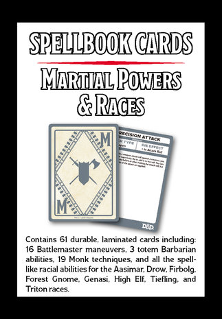Dungeons & Dragons: Spellbook Cards - Martial Powers & Races