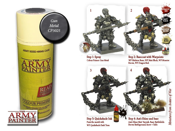 Colour Primer - Gun Metal (The Army Painter)