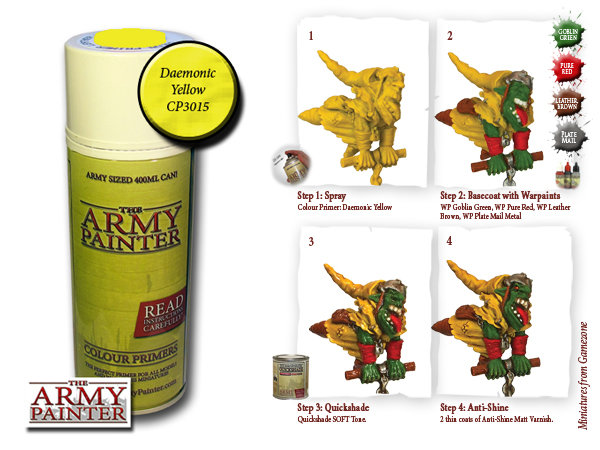 Colour Primer - Daemonic Yellow (The Army Painter)