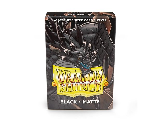 Dragon Shield Card Sleeves: Japanese Matte Black (59x86mm) - 60 stuks