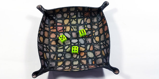 Dice Tray Square: Dirt Flagstone (All Rolled Up)