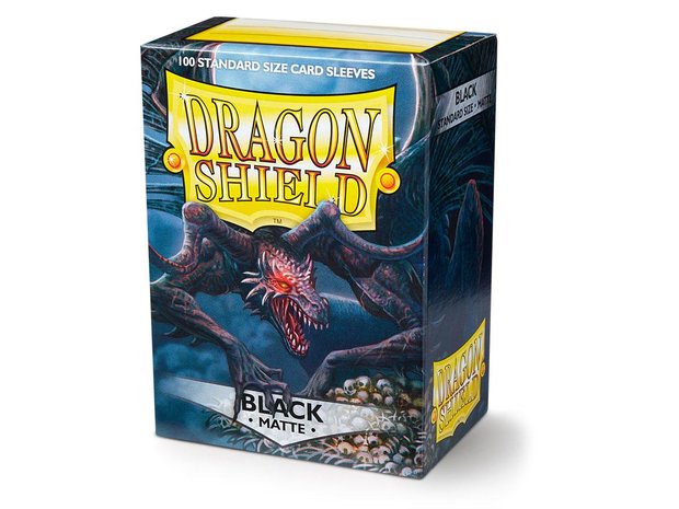 Dragon Shield Card Sleeves: Standard Matte Black (63x88mm)