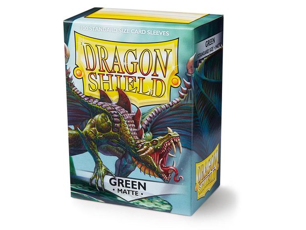 Dragon Shield Card Sleeves: Standard Matte Green (63x88mm) 