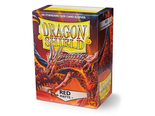 Dragon Shield Card Sleeves: Standard Matte Red (63x88mm) - 100 stuks