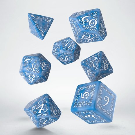 Elvish RPG Dice Set Glacier & White (7 stuks)