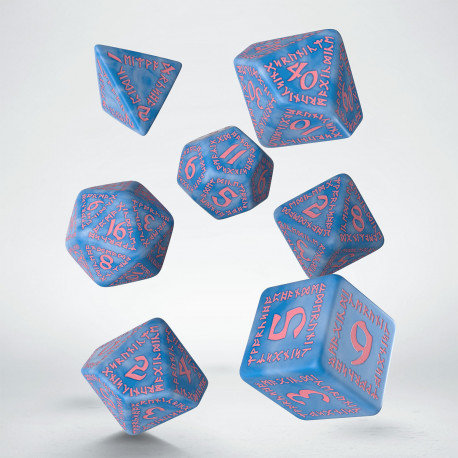 Runic RPG Dice Set Glacier & Pink (7 stuks)