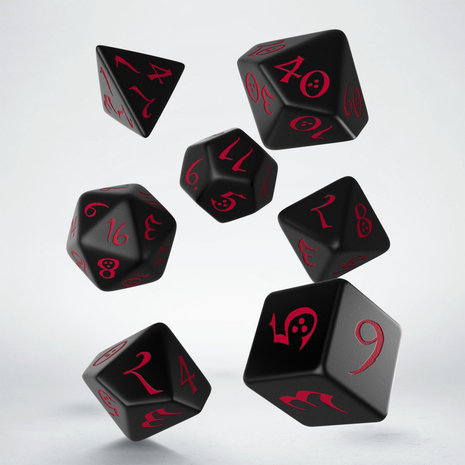 Dobbelstenen Classic RPG Dice Set Black/Red (7 stuks)