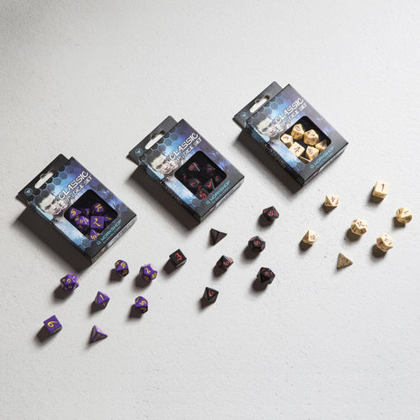 Dobbelstenen Classic RPG Dice Set Black/Red (7 stuks)