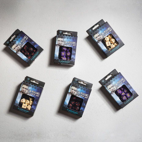 Dobbelstenen Classic RPG Dice Set Black/Red (7 stuks)