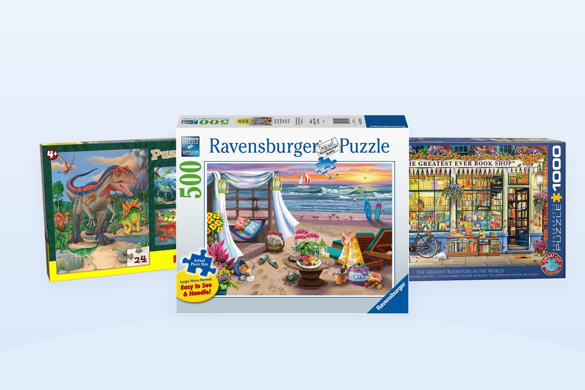 Puzzeldozen voor kinderen en volwassenen: de puzzelkiezer zoekt de juiste puzzel