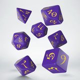 Dobbelstenen Classic RPG Dice Set Purple/Yellow (7 stuks)