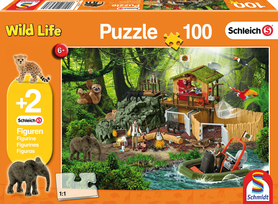 Onderzoeksstation Croco - Puzzel (100) [+ 2 GRATIS SCHLEICH MINIATUREN]