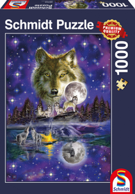 Wolf in het maanlicht - Puzzel (1000)