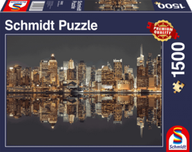 New York Skyline bij Nacht - Puzzel (1500)