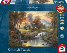 Houten huis langs de beek (Thomas Kinkade) - Puzzel (1000)