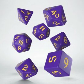 Classic Runic Dice Set Purple & Yellow (7)